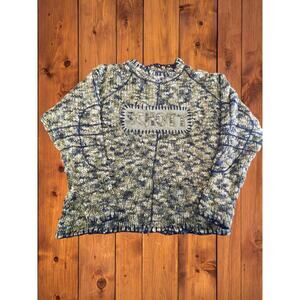 Schott Bros. Men's Size L Hand Crafted Green Wool Blend Ribbed Pullover Sweater